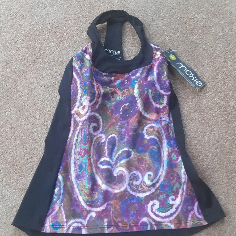 Moxie Cycling Co. T-Back Bike/Multisport "Tankini" Top, THREE Rear Pockets,NOSWT